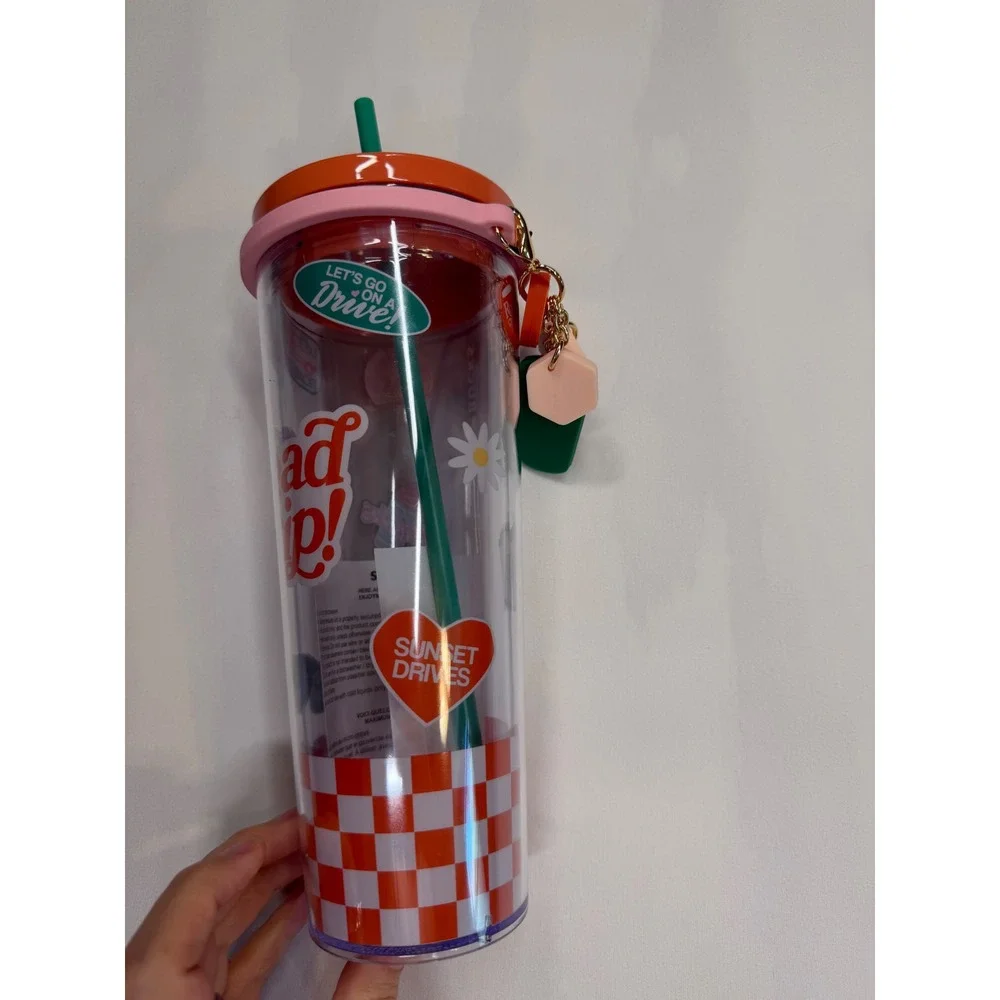 Starbucks Dandy Worldwide Road Trip Venti 24oz Cold Cup Tumbler with Charms NEW